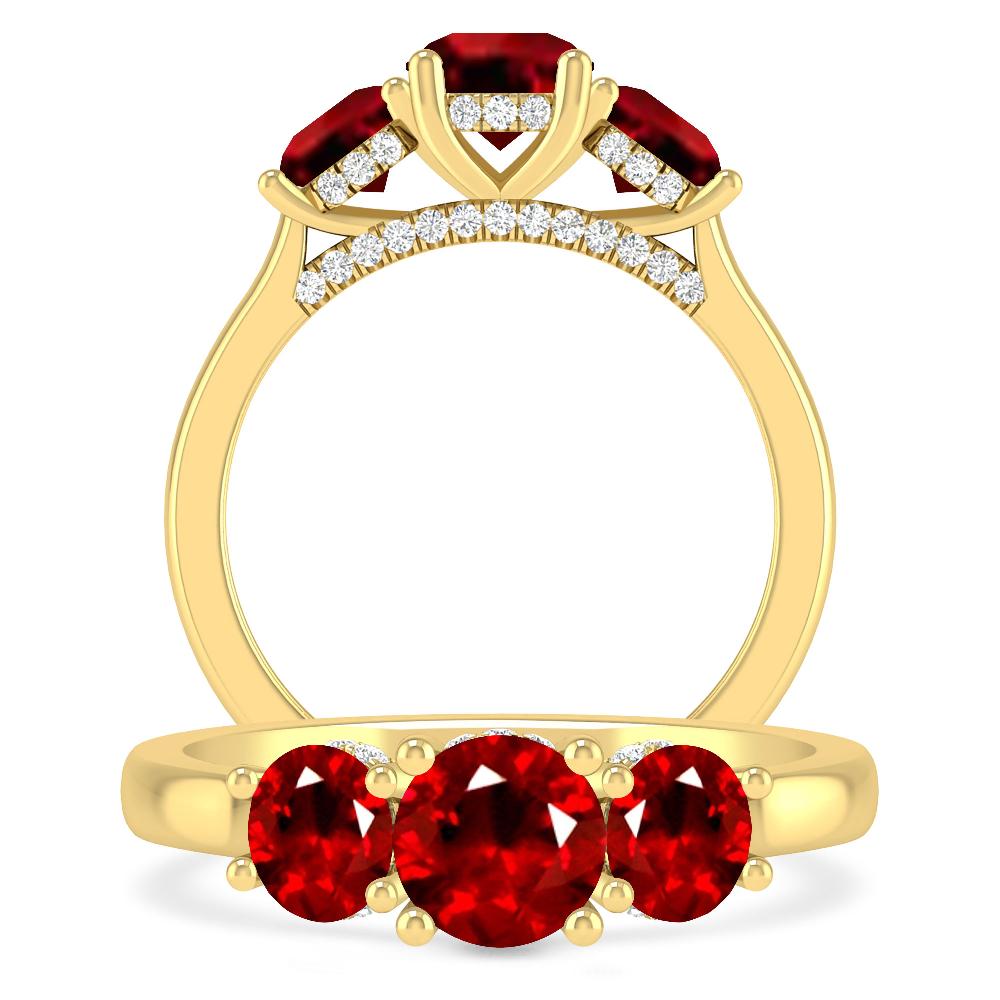 Yellow Gold - Ruby