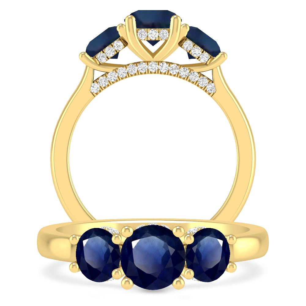 Yellow Gold - Sapphire