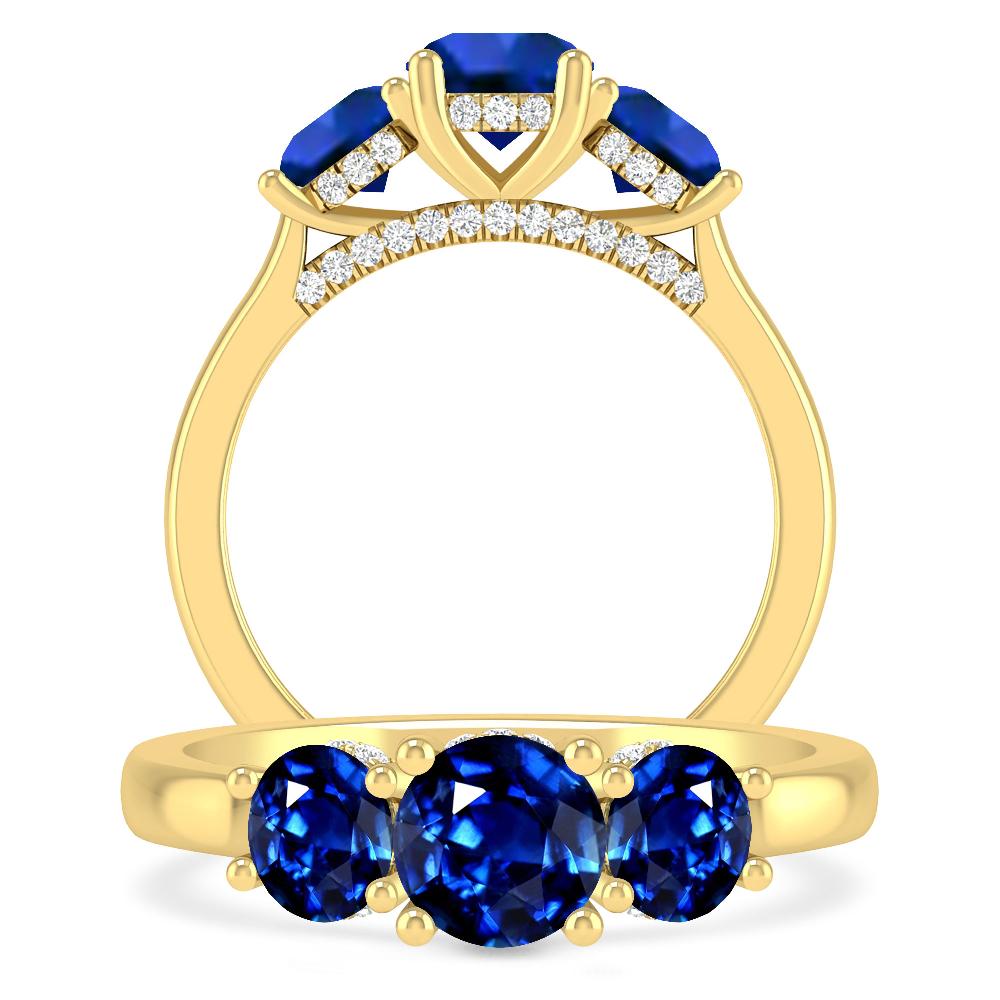 Yellow Gold - Sapphire