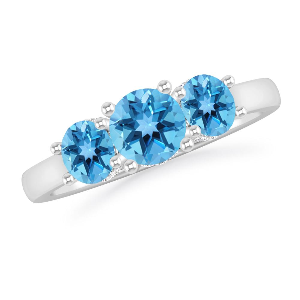 White Gold - Blue Topaz