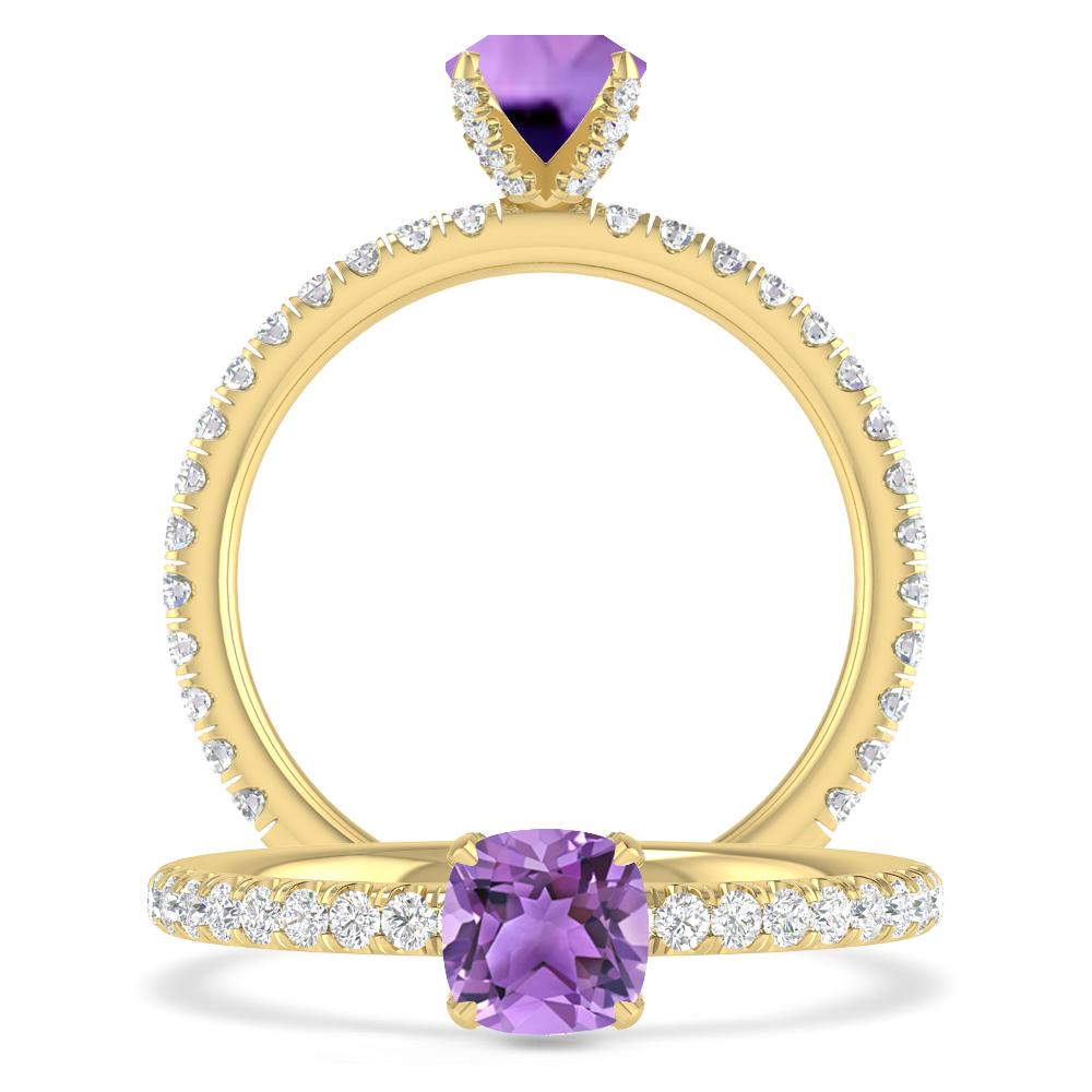 Yellow Gold - Amethyst