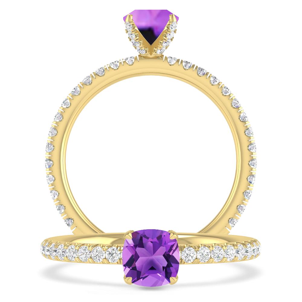 Yellow Gold - Amethyst