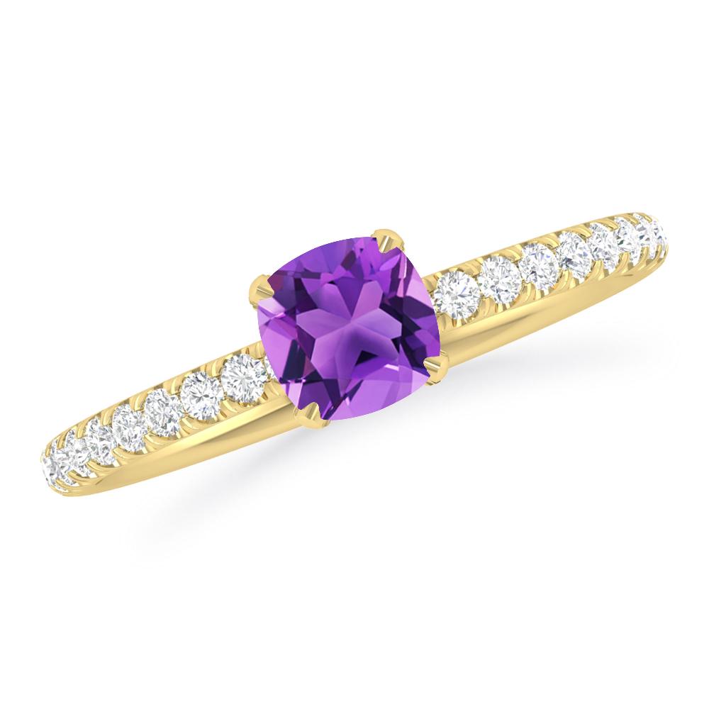 Yellow Gold - Amethyst