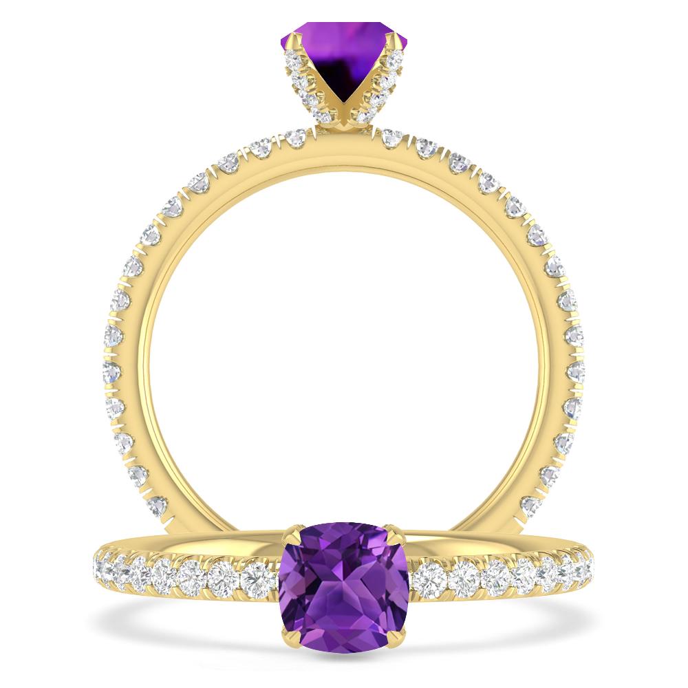 Yellow Gold - Amethyst