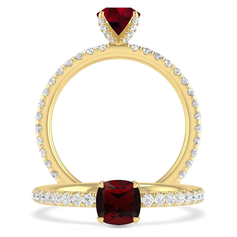 Yellow Gold - Garnet