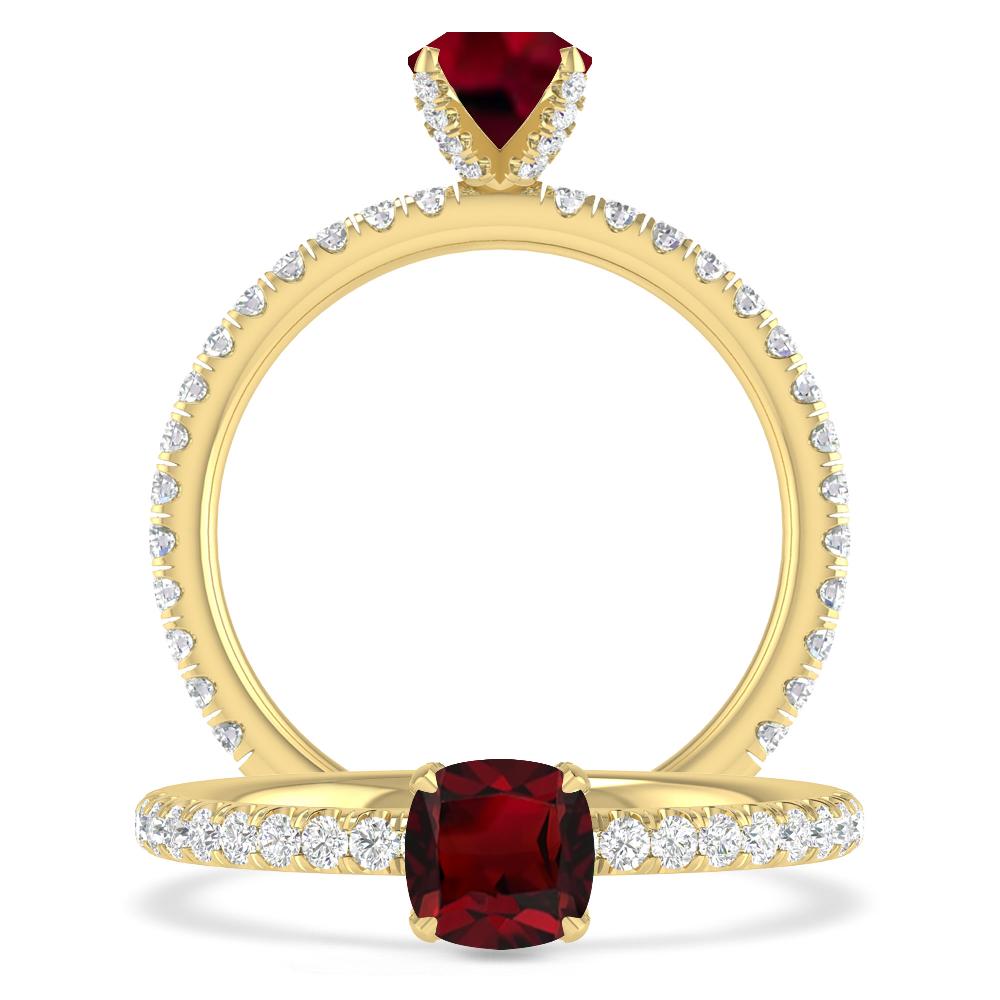 Yellow Gold - Garnet