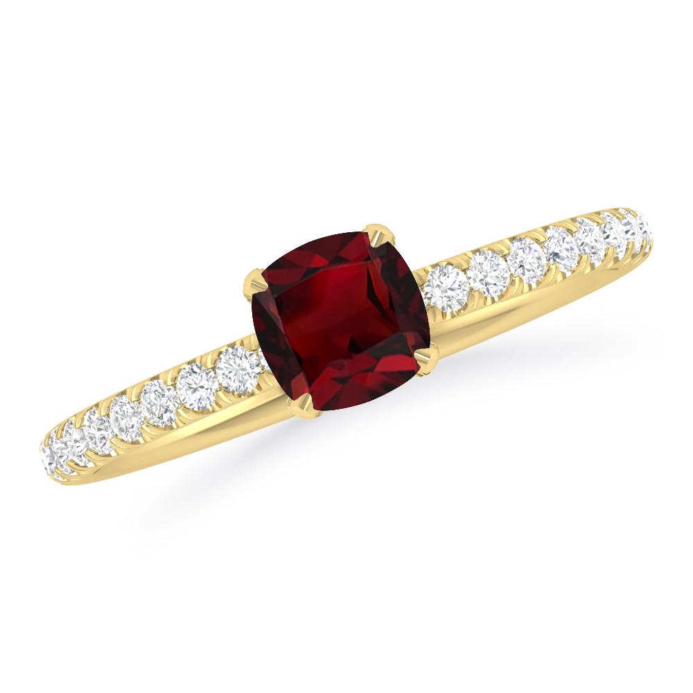 Yellow Gold - Garnet