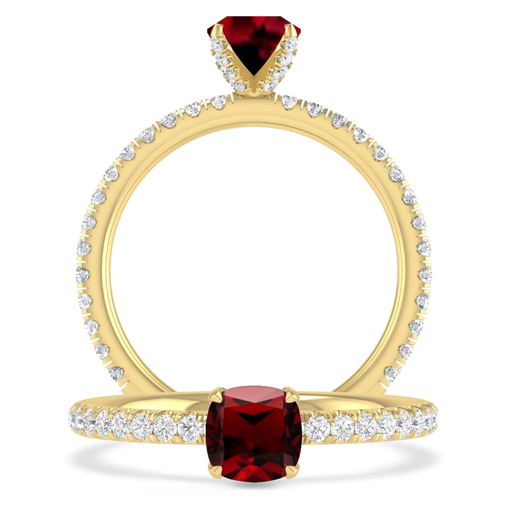 Yellow Gold - Garnet