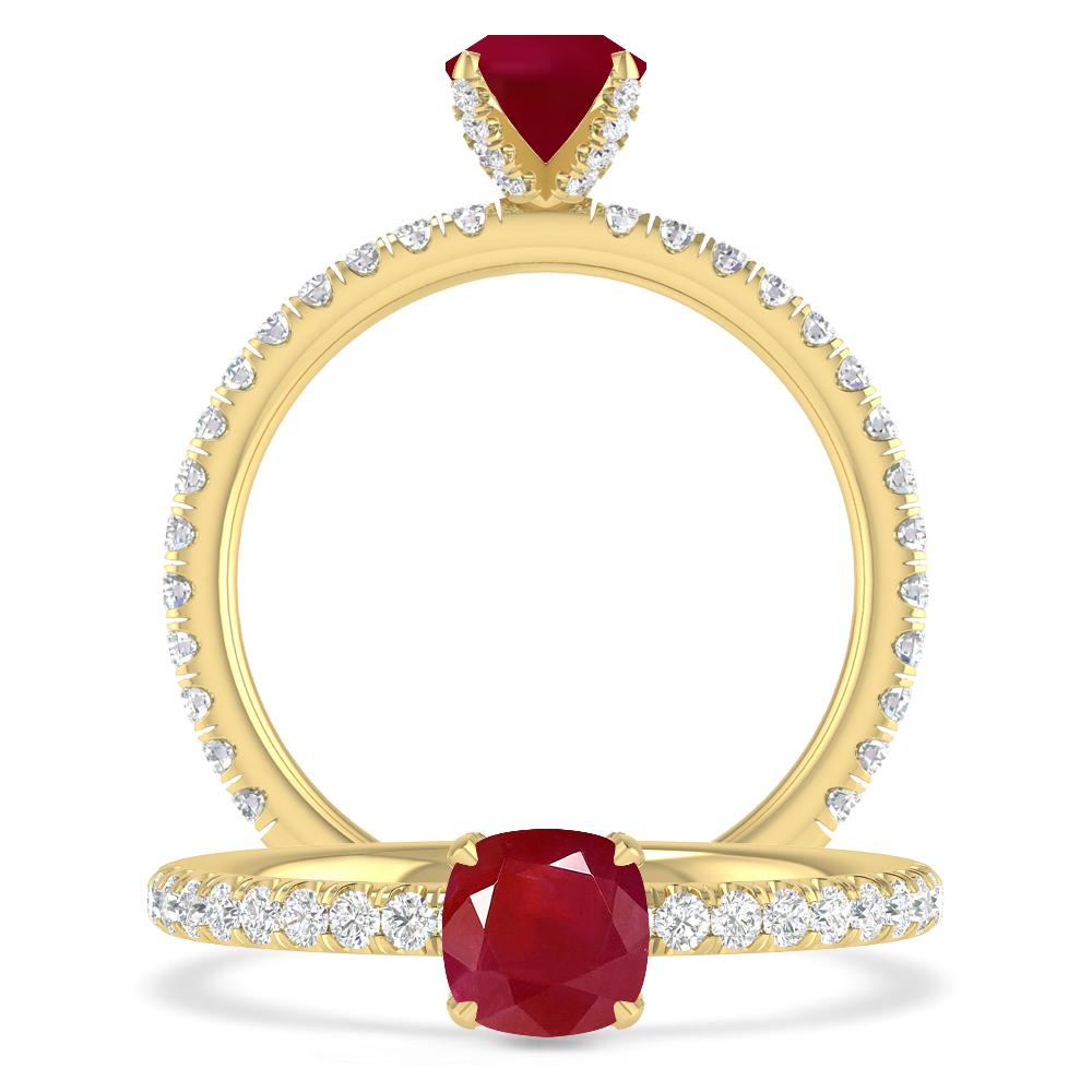 Yellow Gold - Ruby