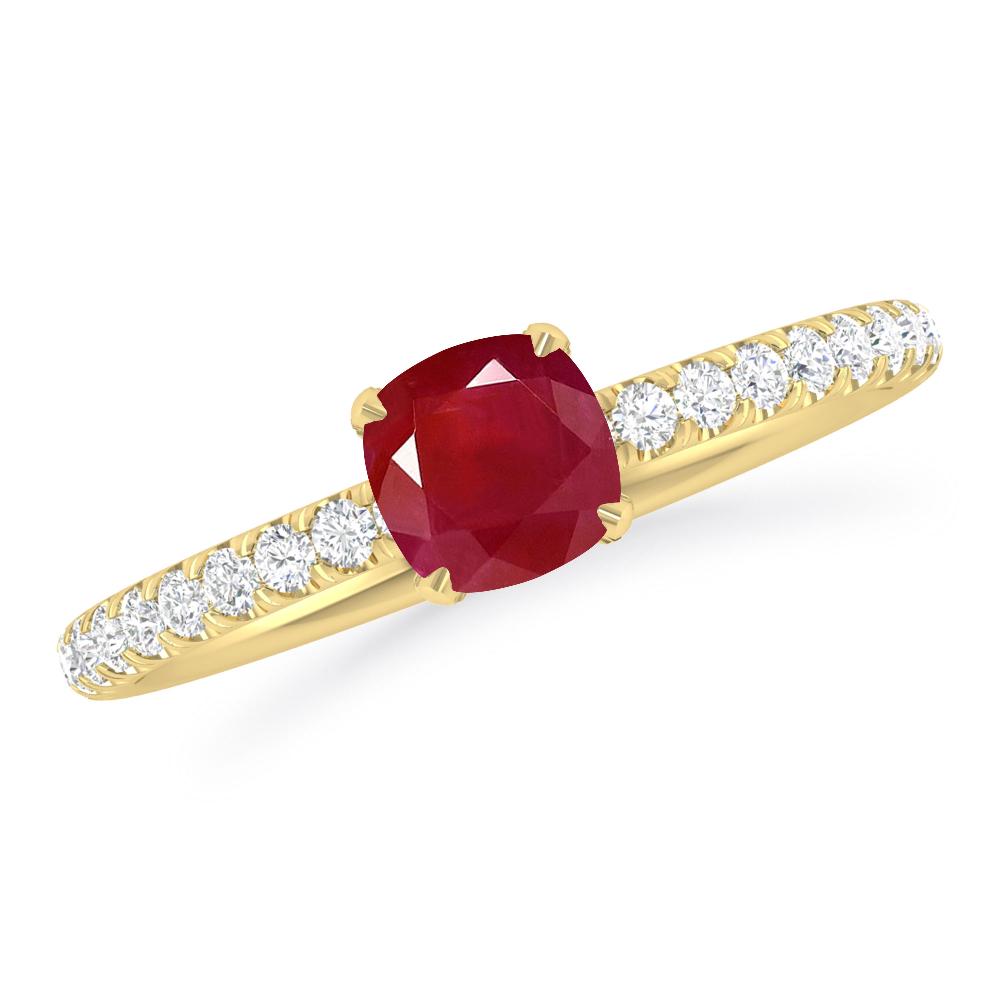 Yellow Gold - Ruby