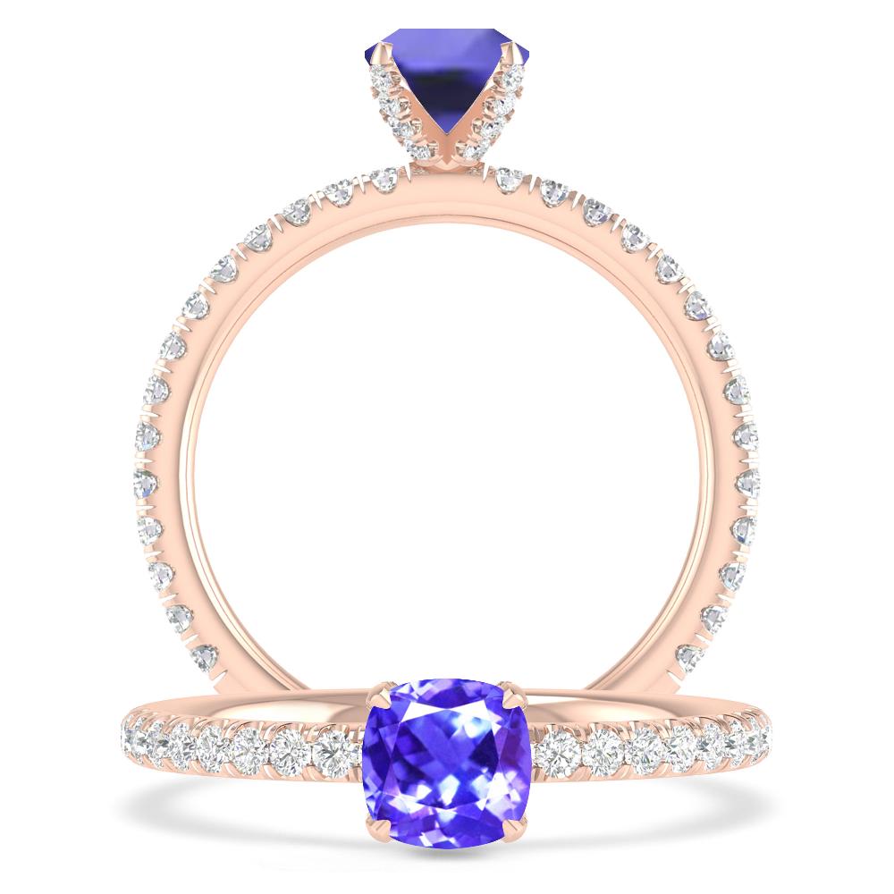 Rose Gold - Tanzanite