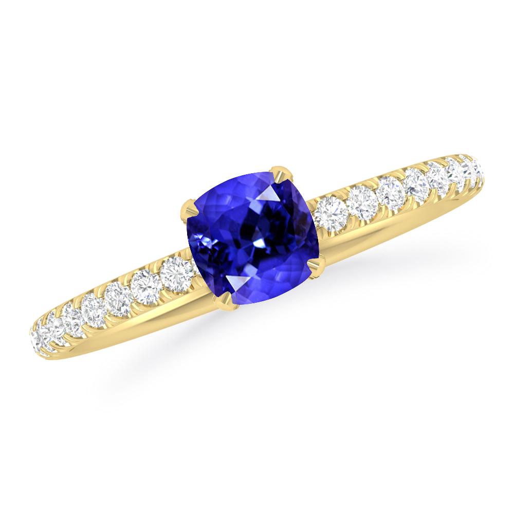 Yellow Gold - Tanzanite