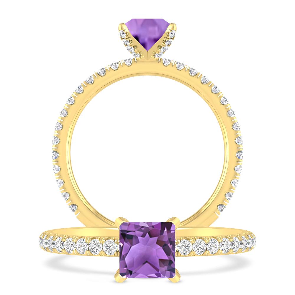 Yellow Gold - Amethyst