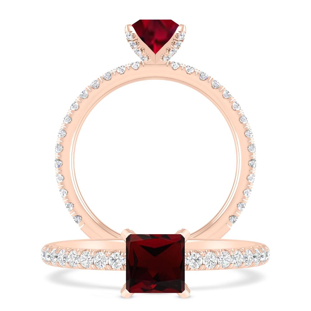 Rose Gold - Garnet