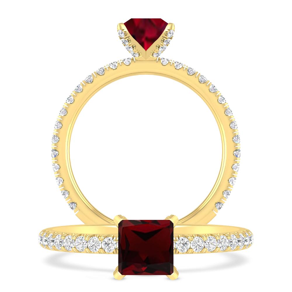 Yellow Gold - Garnet