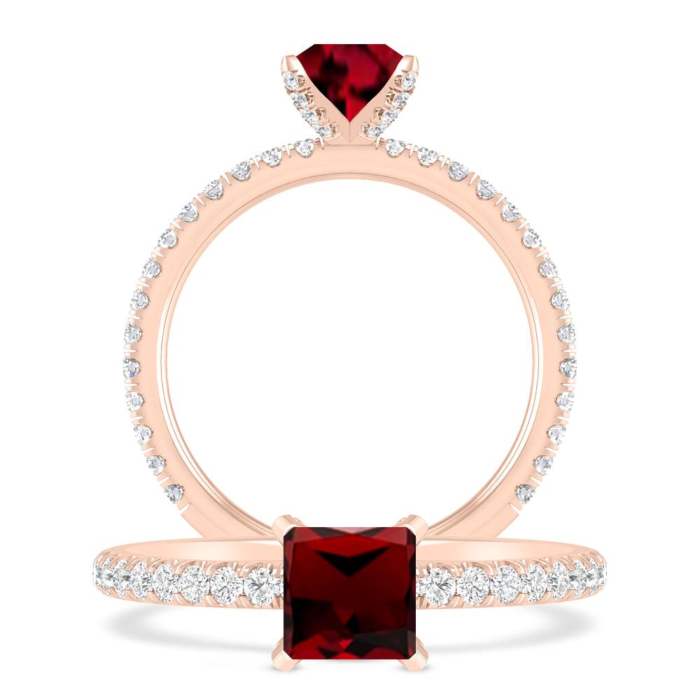 Rose Gold - Garnet