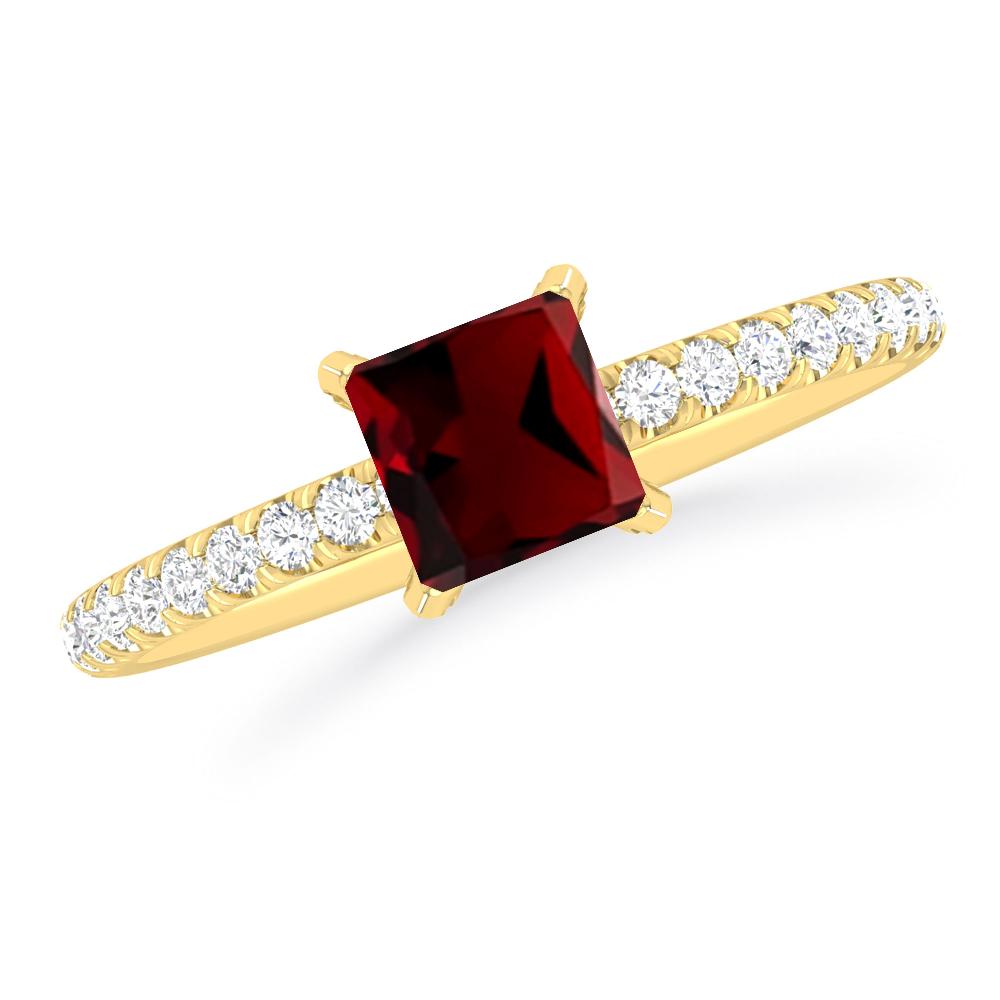 Yellow Gold - Garnet