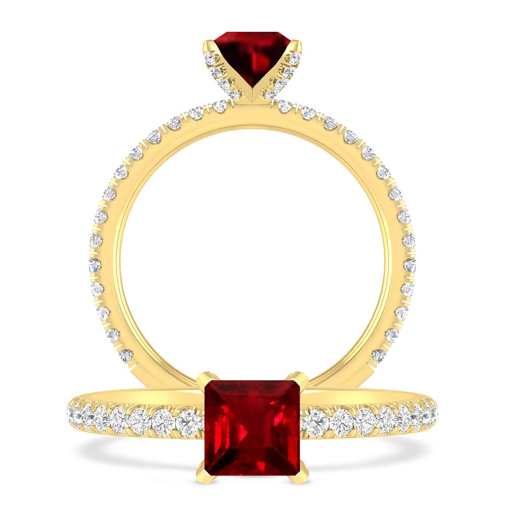 Yellow Gold - Ruby