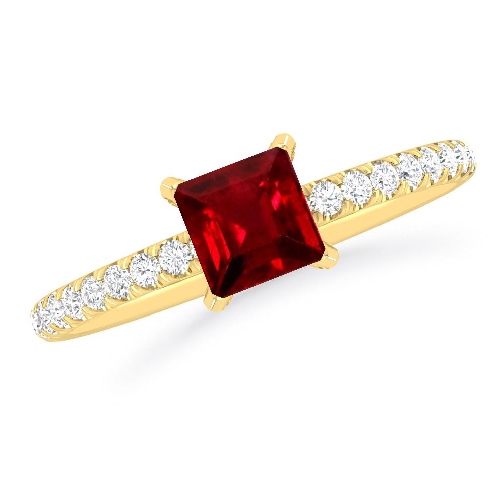 Yellow Gold - Ruby