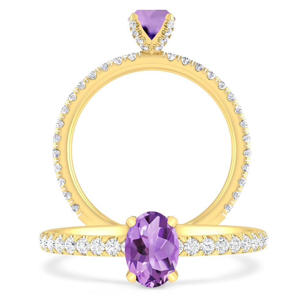 Yellow Gold - Amethyst