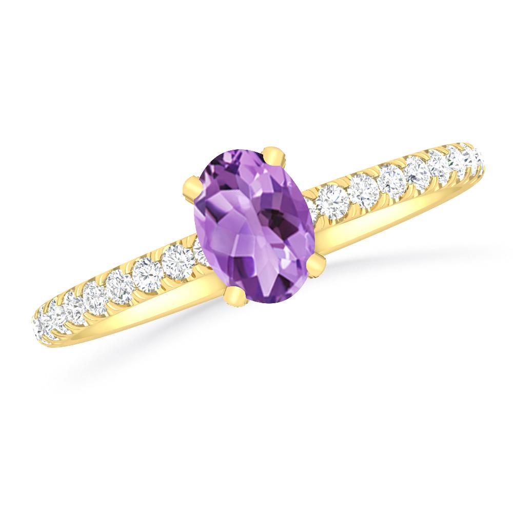 Yellow Gold - Amethyst