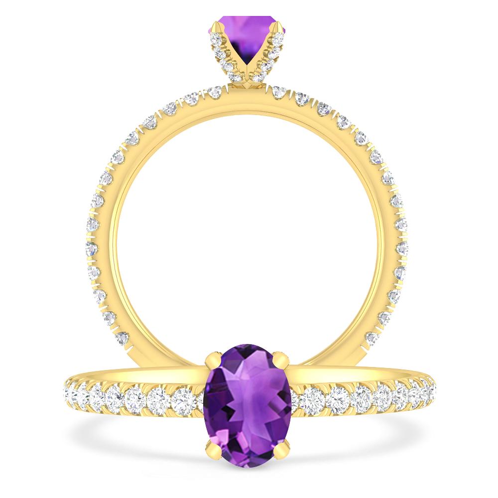 Yellow Gold - Amethyst