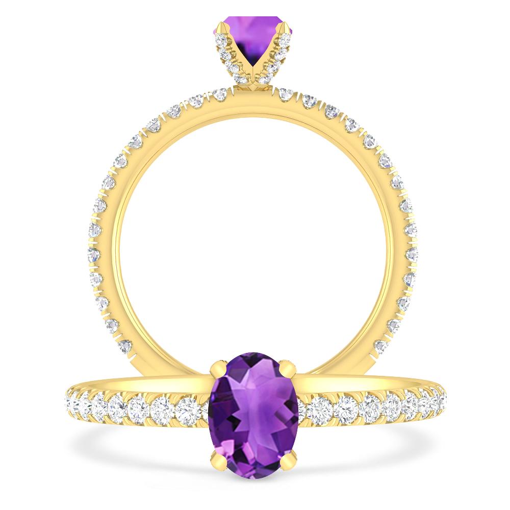 Yellow Gold - Amethyst