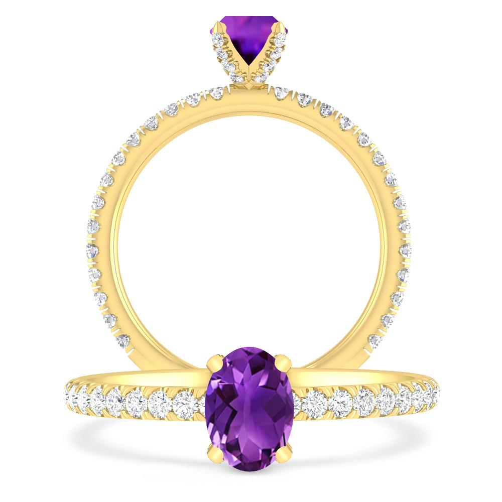 Yellow Gold - Amethyst