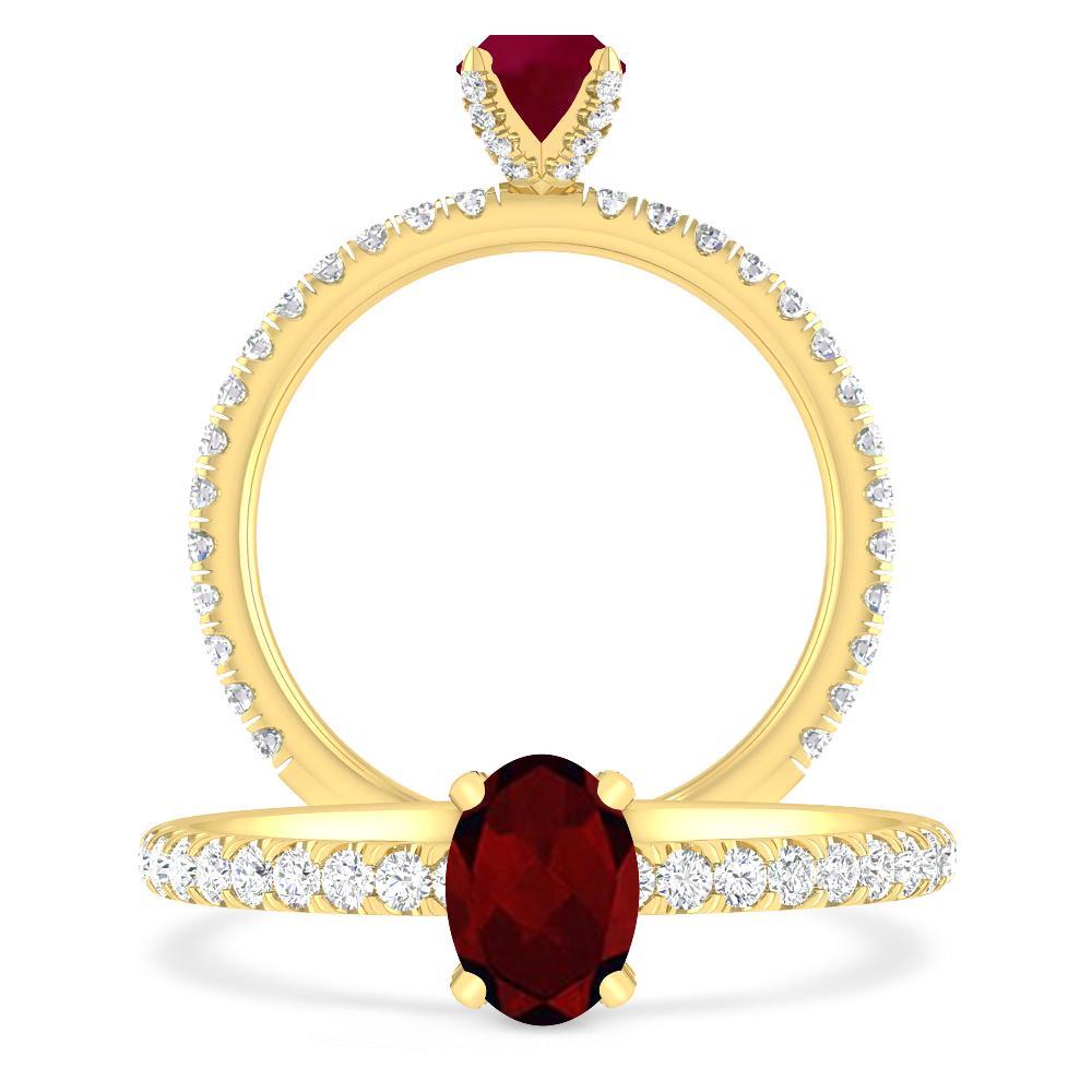 Yellow Gold - Garnet