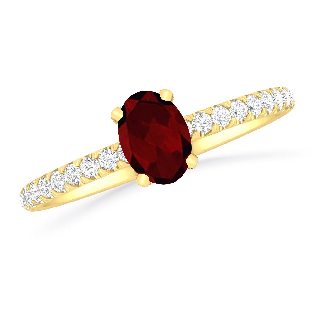 Yellow Gold - Garnet