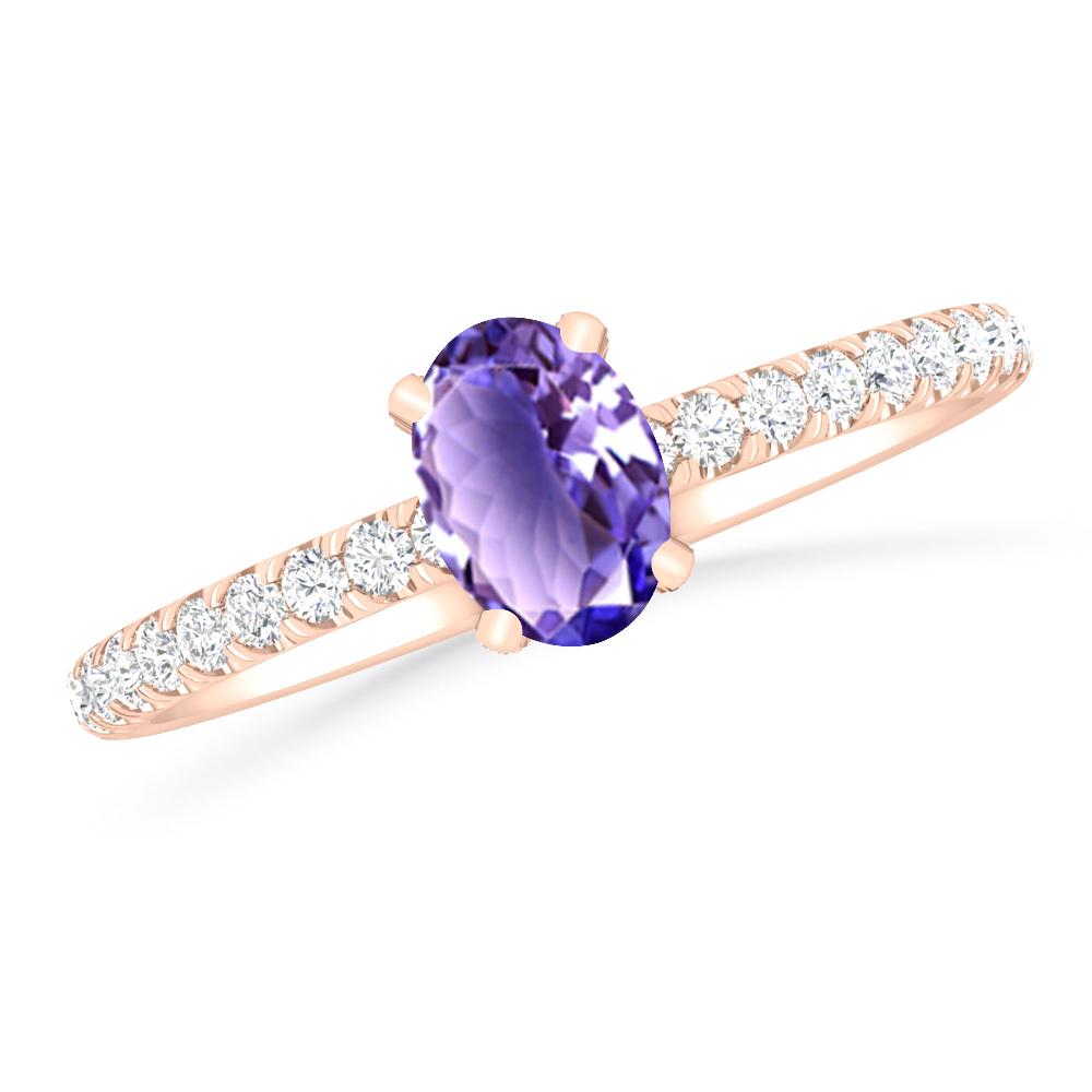 Rose Gold - Tanzanite