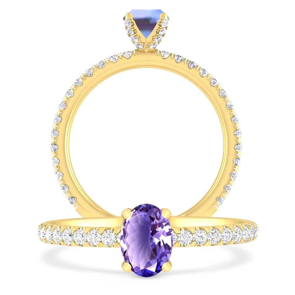 Yellow Gold - Tanzanite