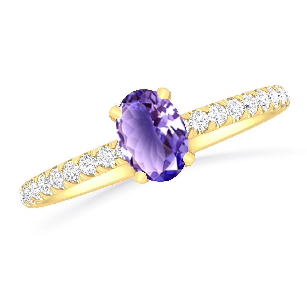 Yellow Gold - Tanzanite