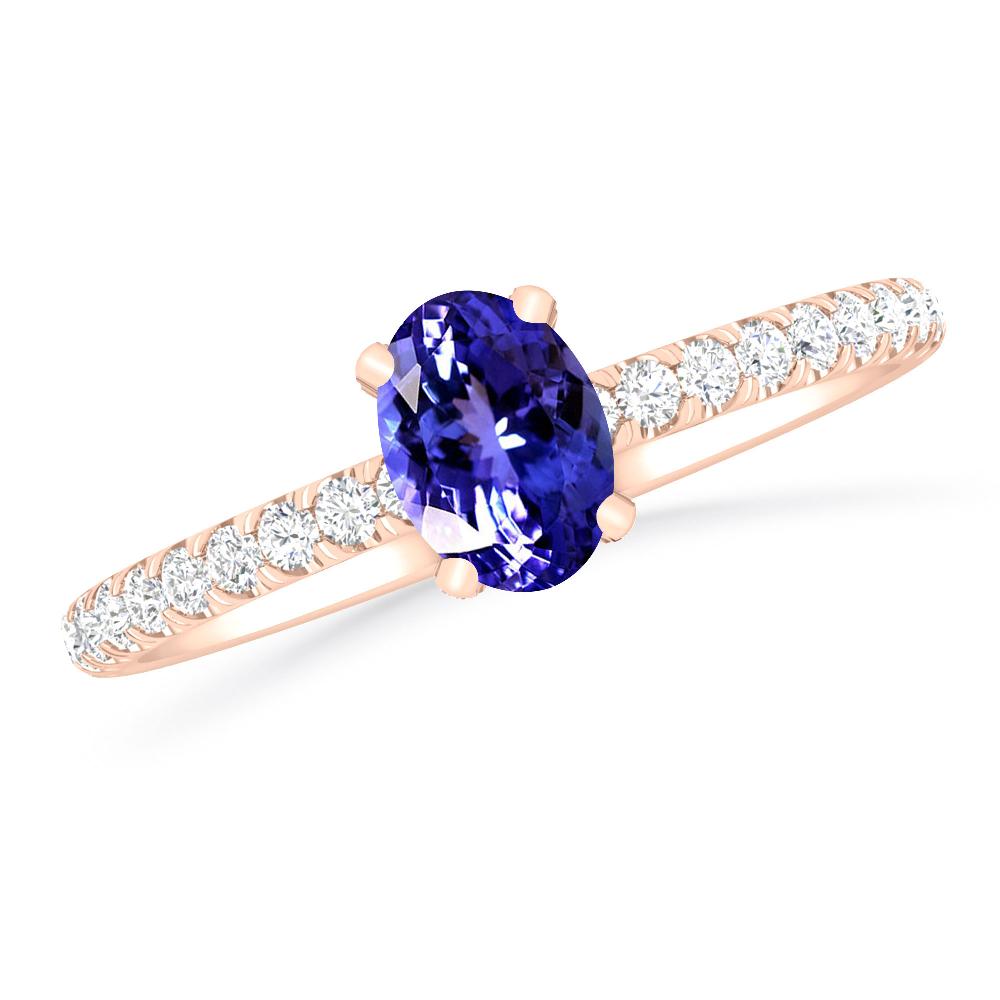 Rose Gold - Tanzanite