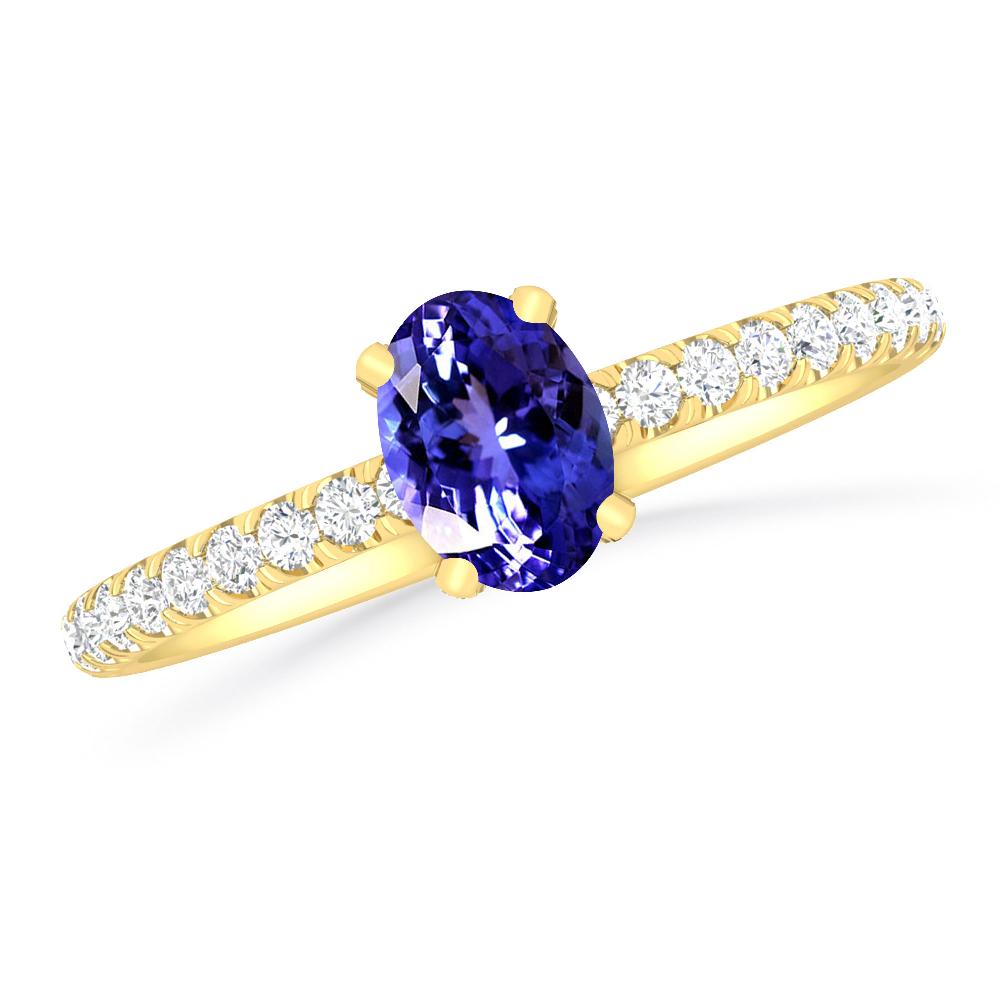 Yellow Gold - Tanzanite