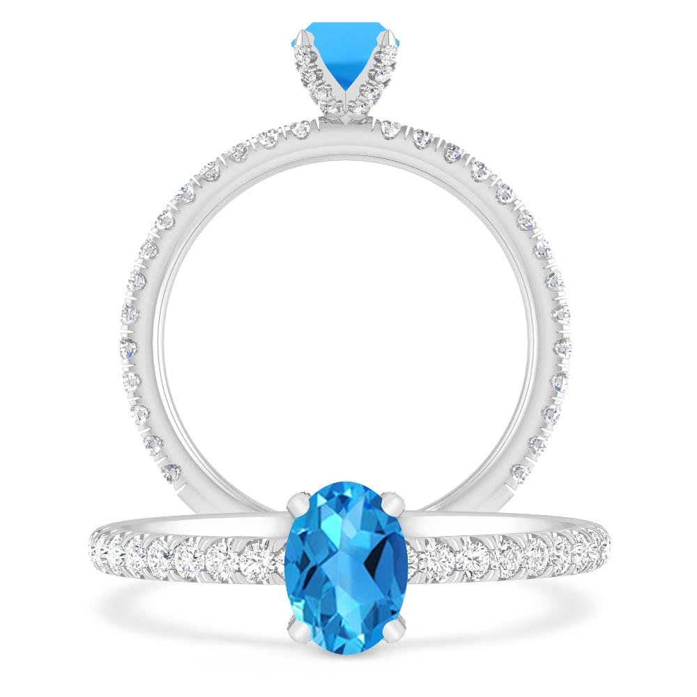 White Gold - Blue Topaz