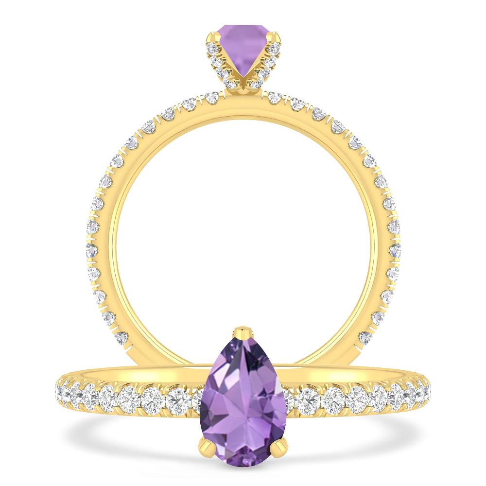 Yellow Gold - Amethyst