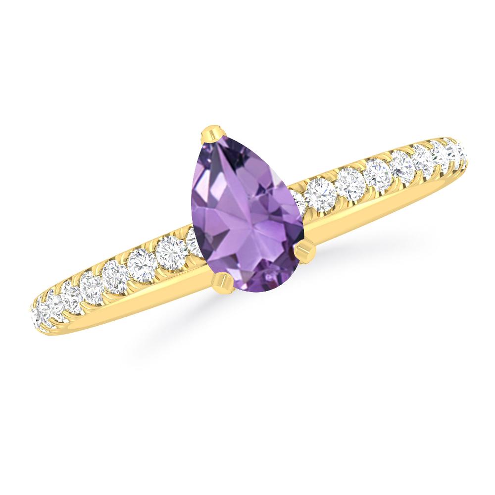 Yellow Gold - Amethyst