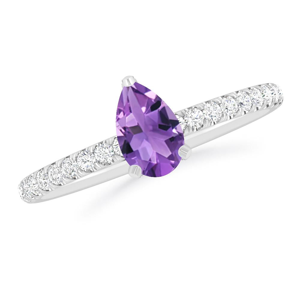 White Gold - Amethyst