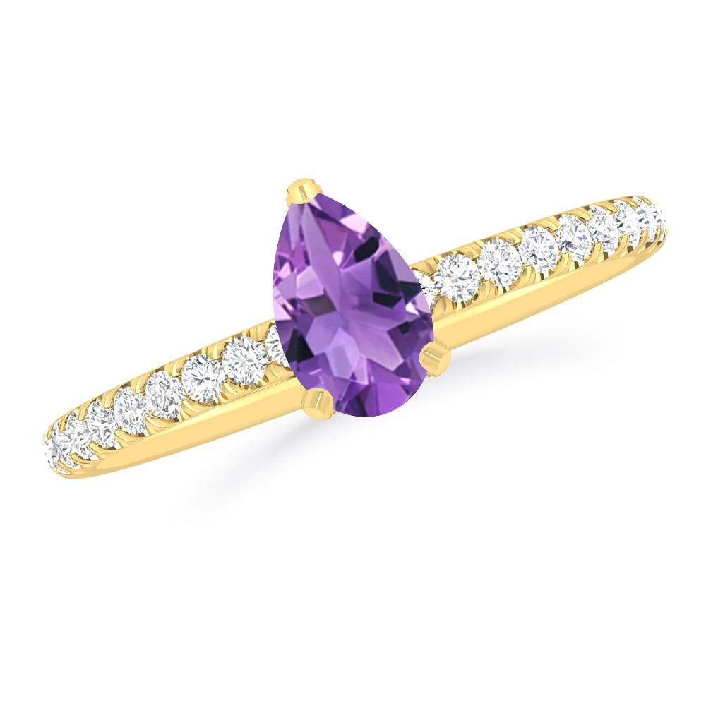 Yellow Gold - Amethyst