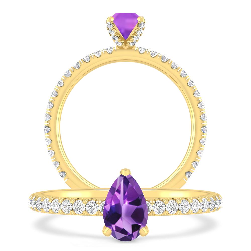 Yellow Gold - Amethyst