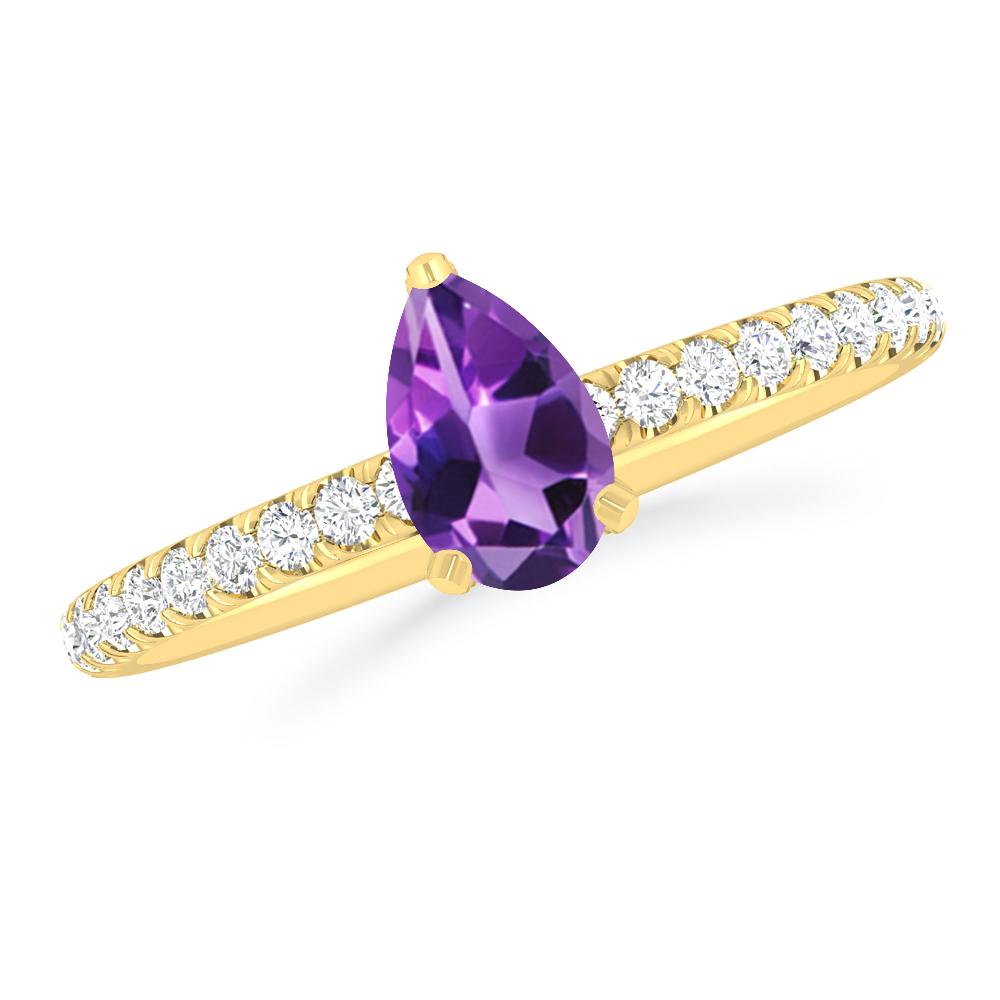 Yellow Gold - Amethyst