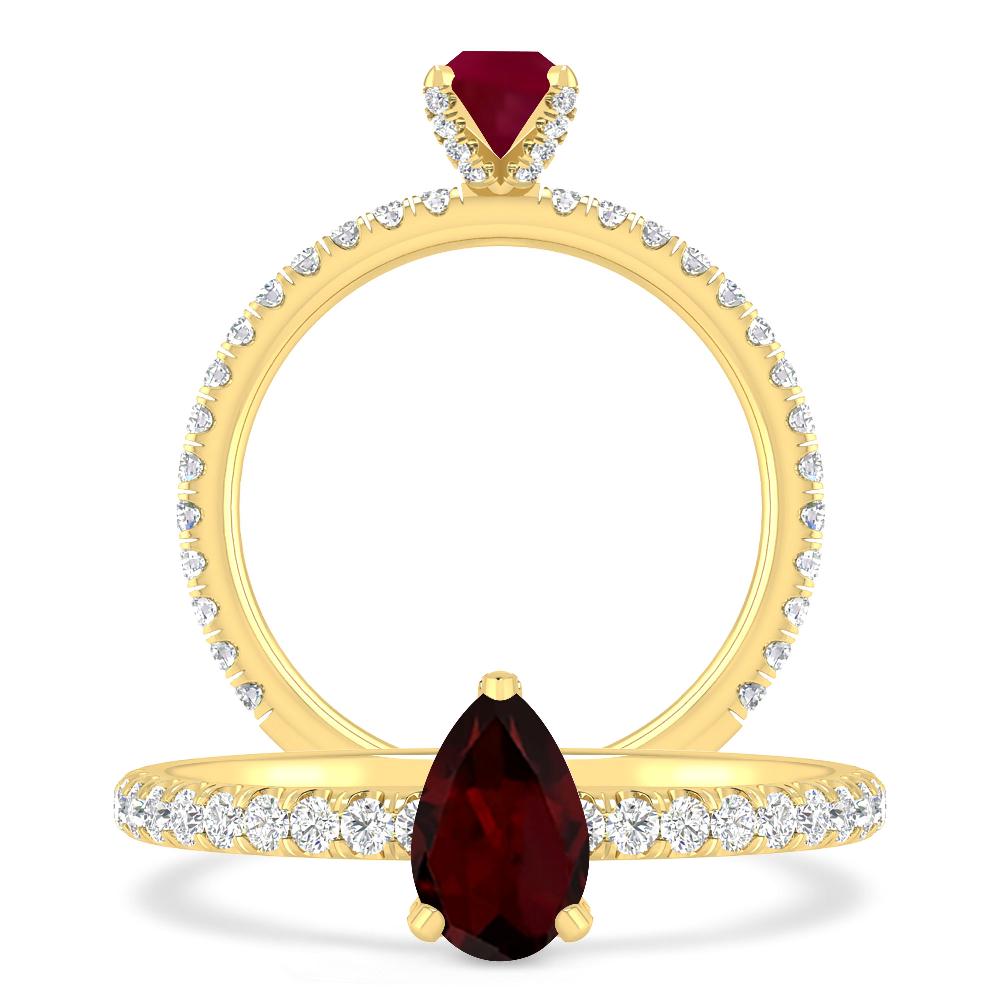 Yellow Gold - Garnet