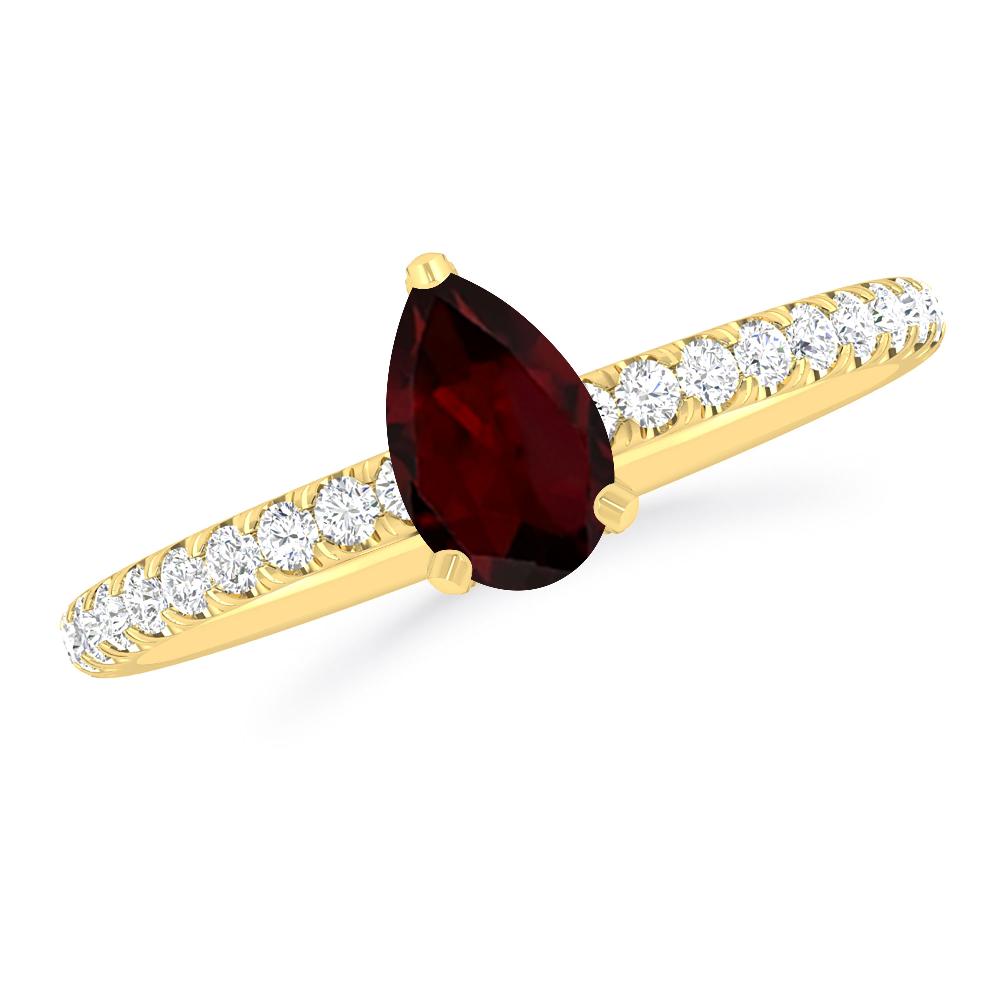 Yellow Gold - Garnet