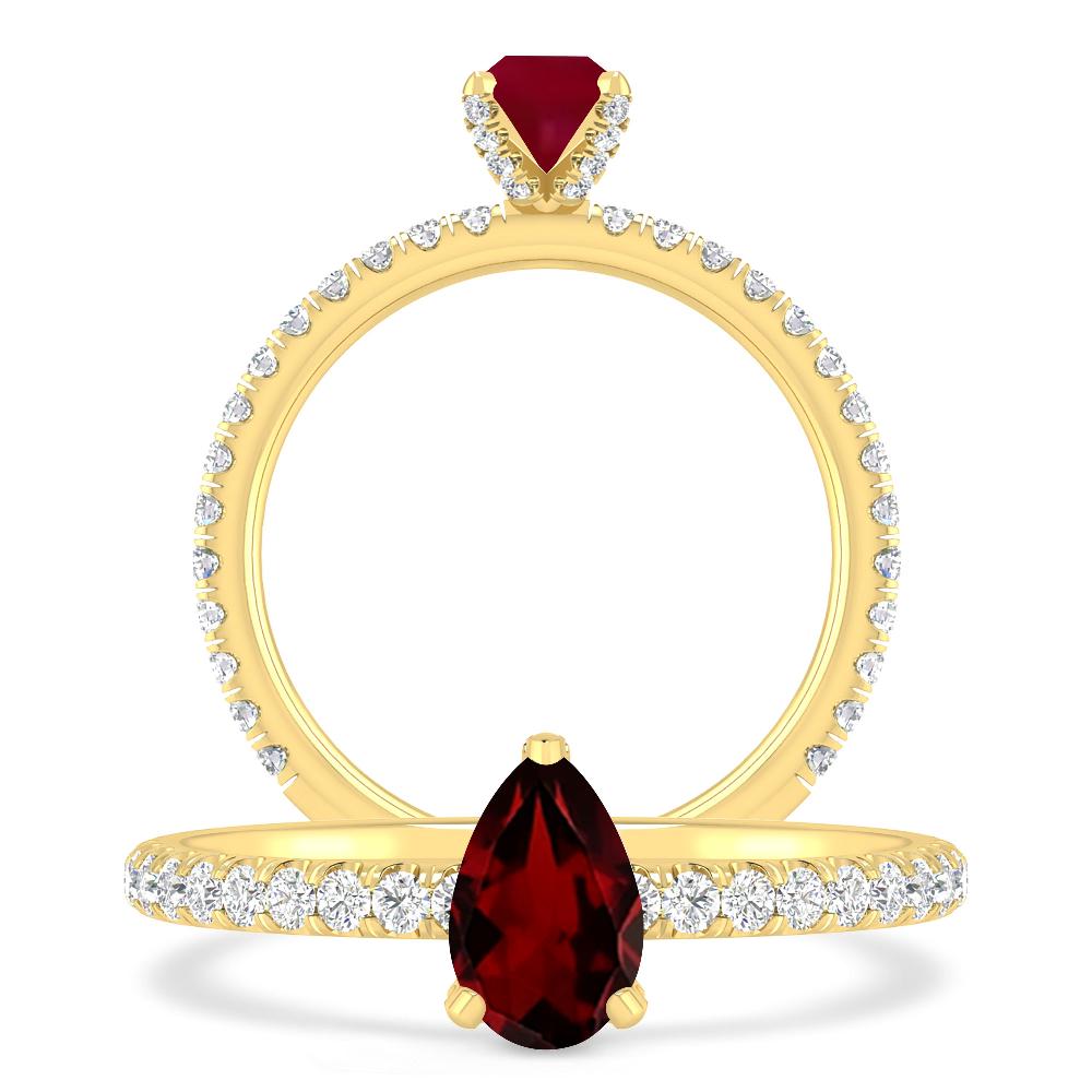 Yellow Gold - Garnet