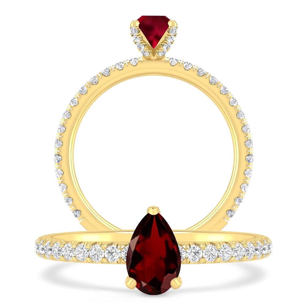 Yellow Gold - Garnet