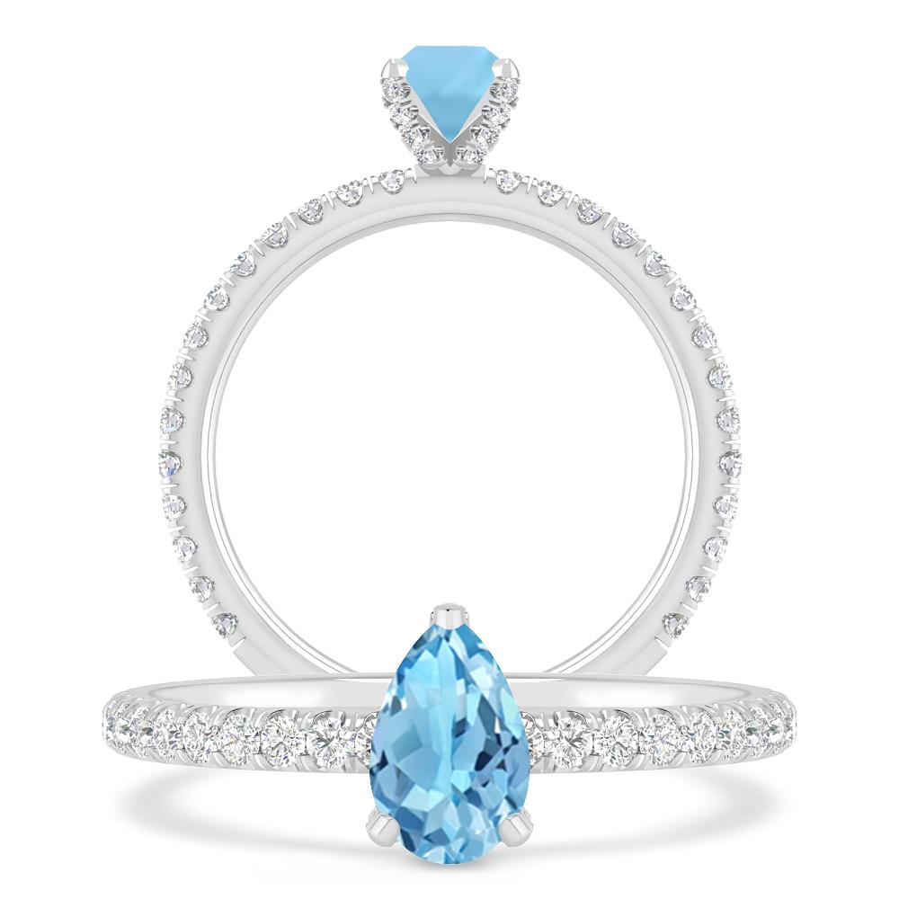 White Gold - Blue Topaz