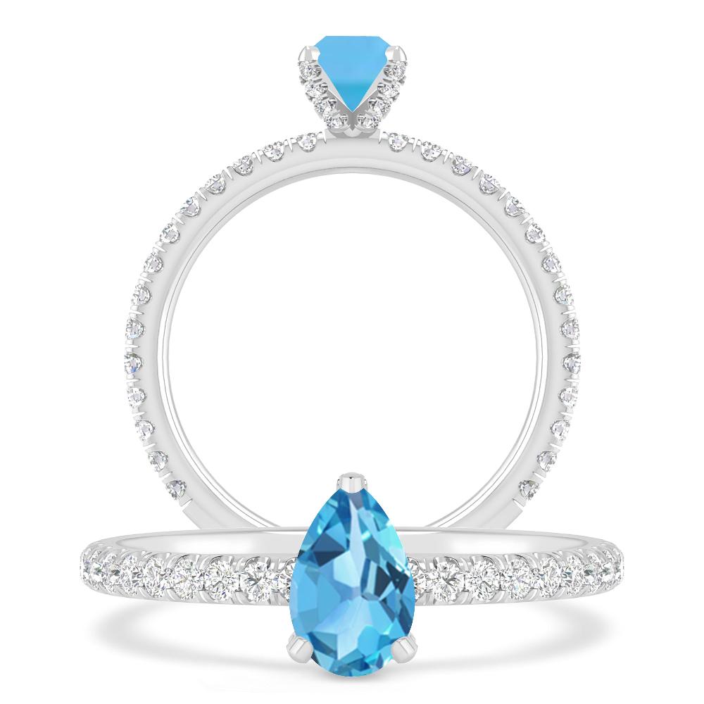 White Gold - Blue Topaz