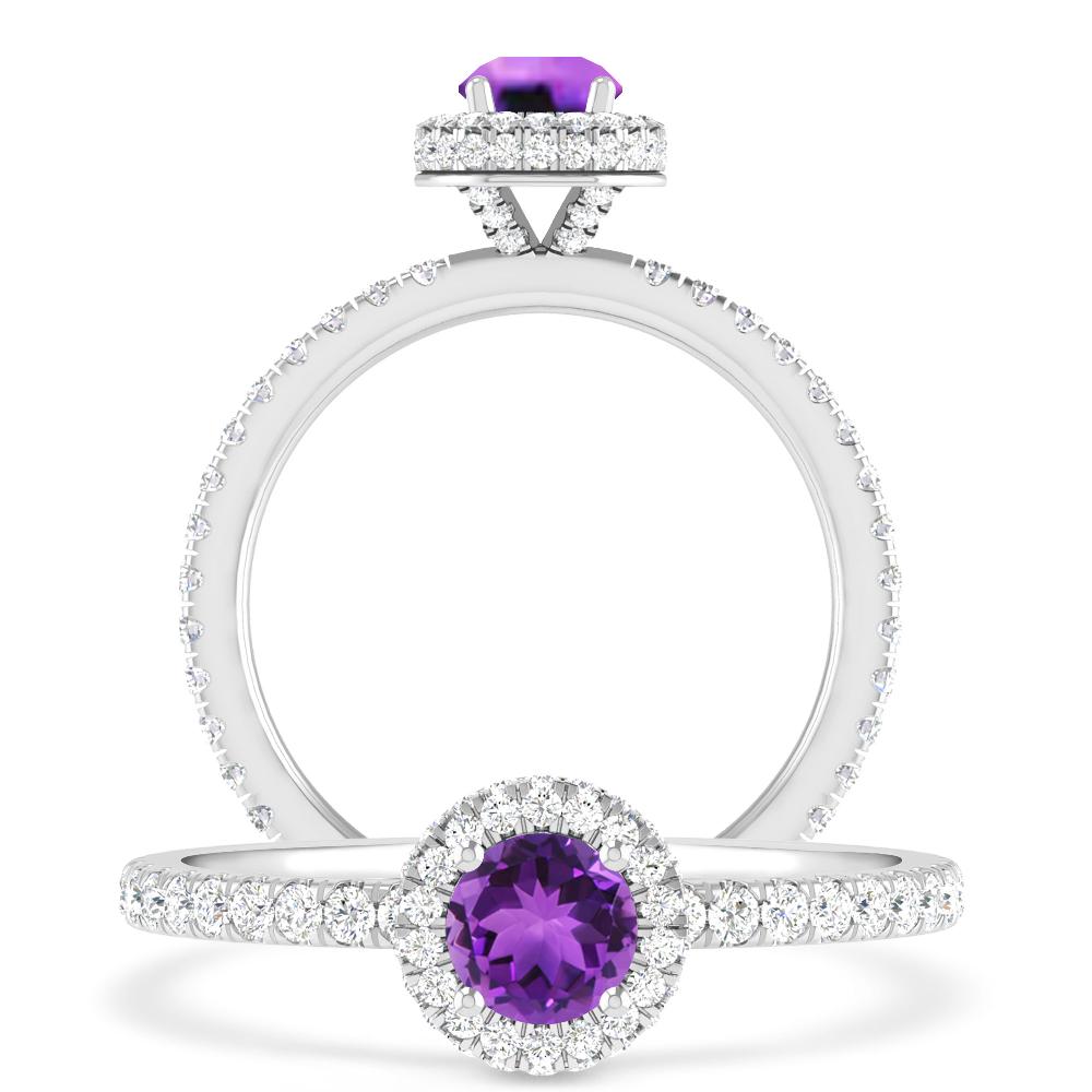 White Gold - Amethyst