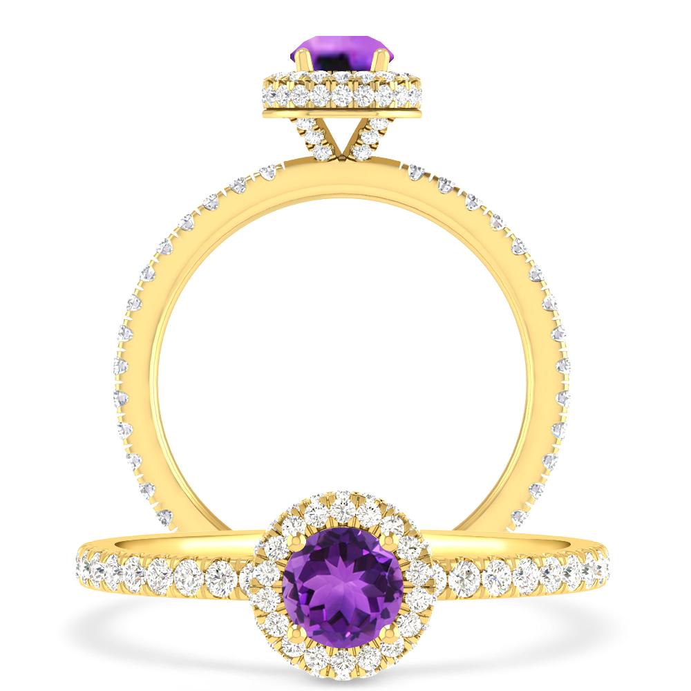 Yellow Gold - Amethyst